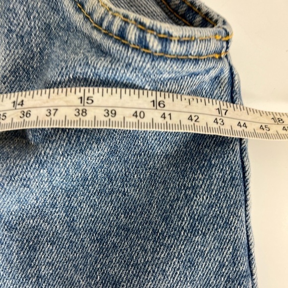 Vintage 90s Denim Vest Womens Sz Small Buttons Light Wash Jean Vest Retro Funky - Picture 5 of 9